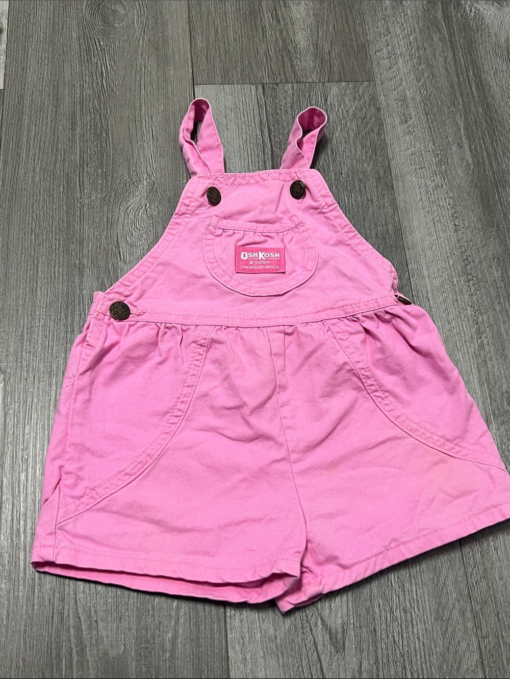 Oshkosh B’Gosh vintage pink label toddler overalls / size 4T